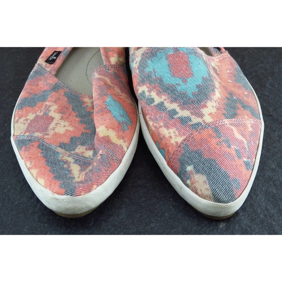 Sanuk Sz 8 M Multicolor Almond Toe Flat Fabric - Picture 2 of 8